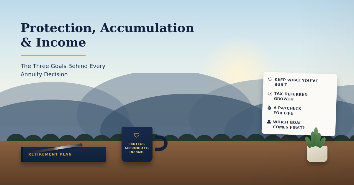 Protection, Accumulation, and Income: The 3 Goals Behind Every Annuity Decision